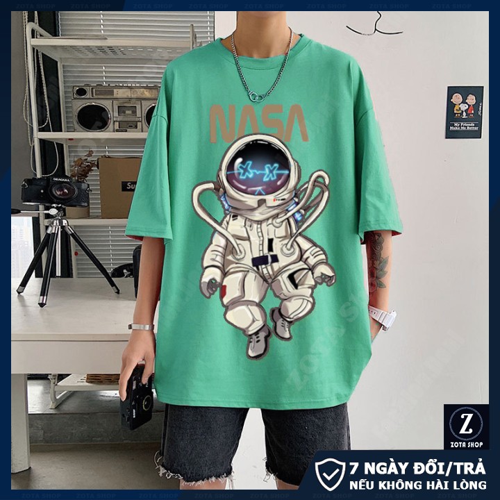 Áo thun nam tay lỡ ZOTA, áo phông unisex oversize NASA NTL1.11