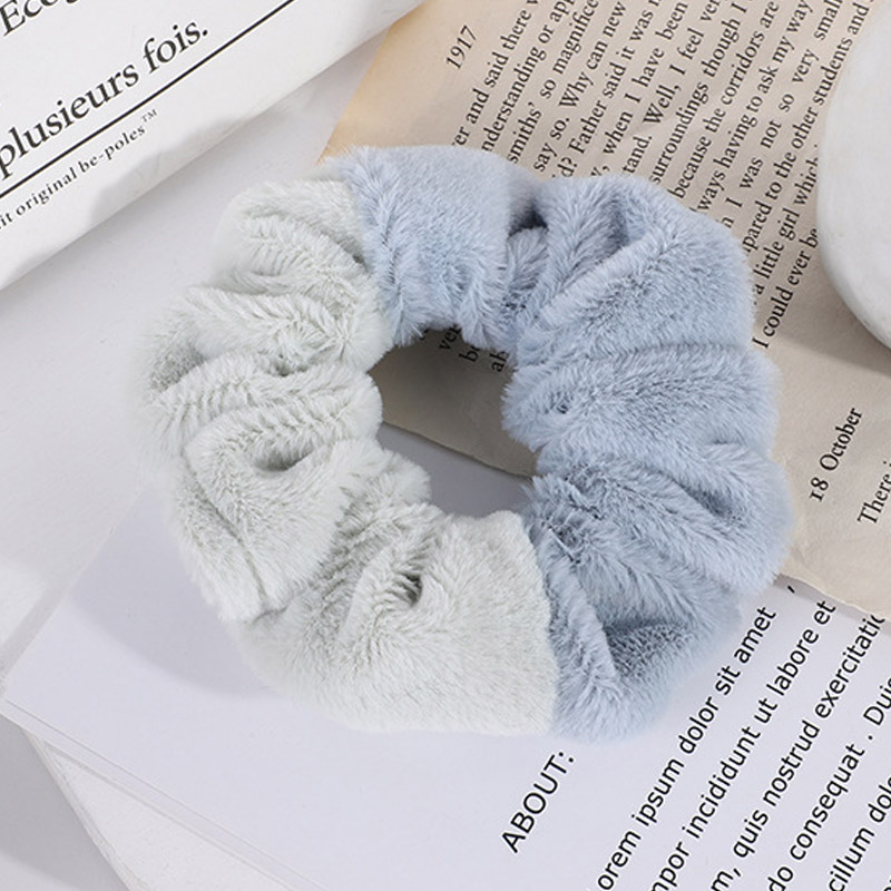 Dây Buộc Tóc Phối Lông Mềm Mại Thời Trang Cho Nữ