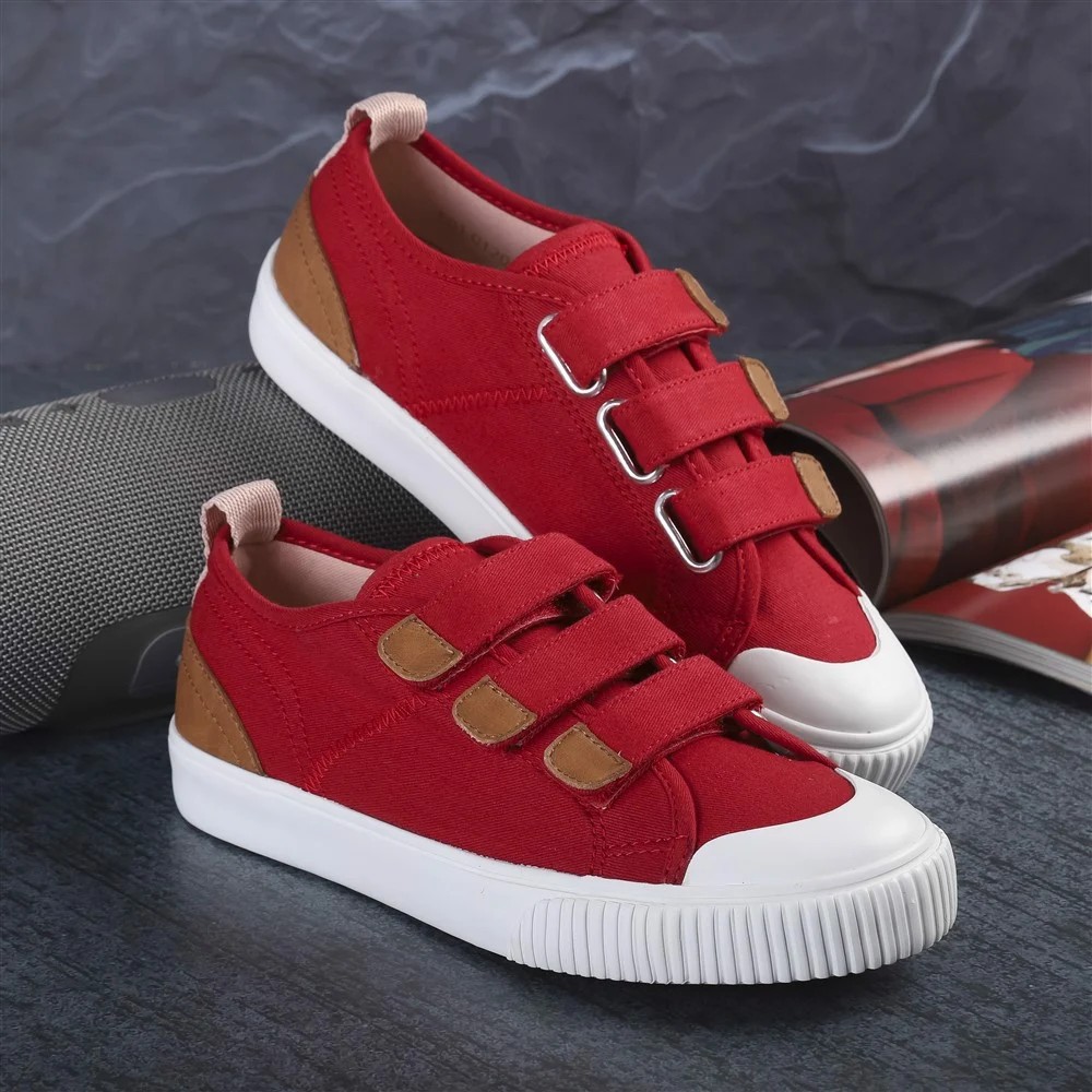 -Giày Nữ Sneaker Quai Dán-E01 RED Thương hiệu: DinCox | Loại: E - DINCOX | Mã SP: E01052136