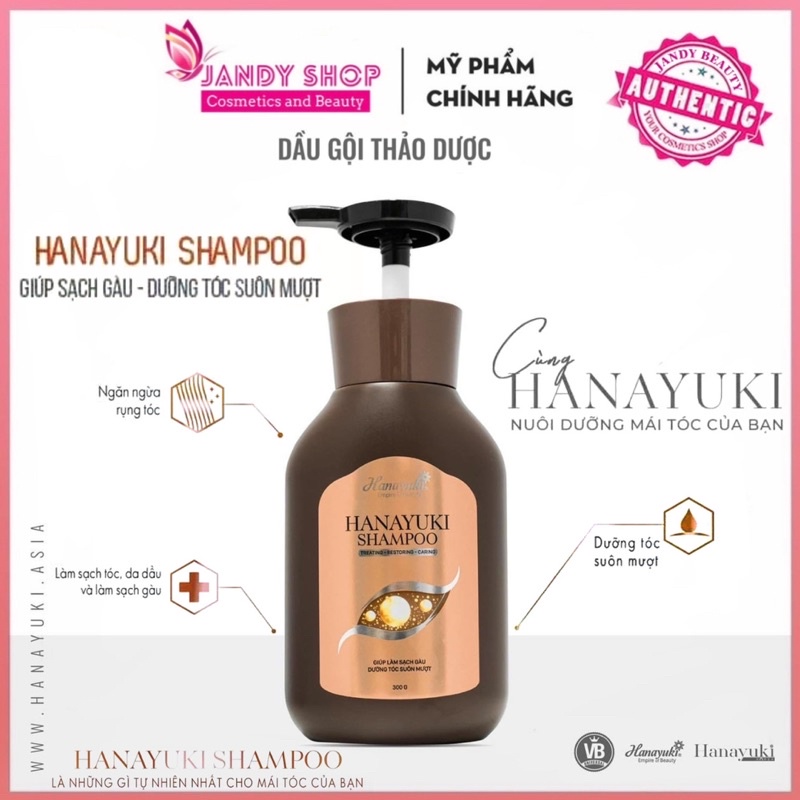 Dầu Gội Hanayuki Shampoo , Dầu gội Hana phục hồi tóc suôn mượt