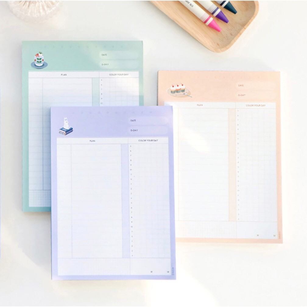 Giấy note/ Notepad ICONIC Haru study planner A5 - lên kế hoạch học tập hàng ngày