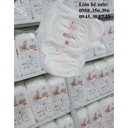 Bỉm tã quần, dán Mijuku cao cấp siêu thấm chống hăm cho bé 1 bịch 50 miếng S/M/L/XL/XXL/XXXL