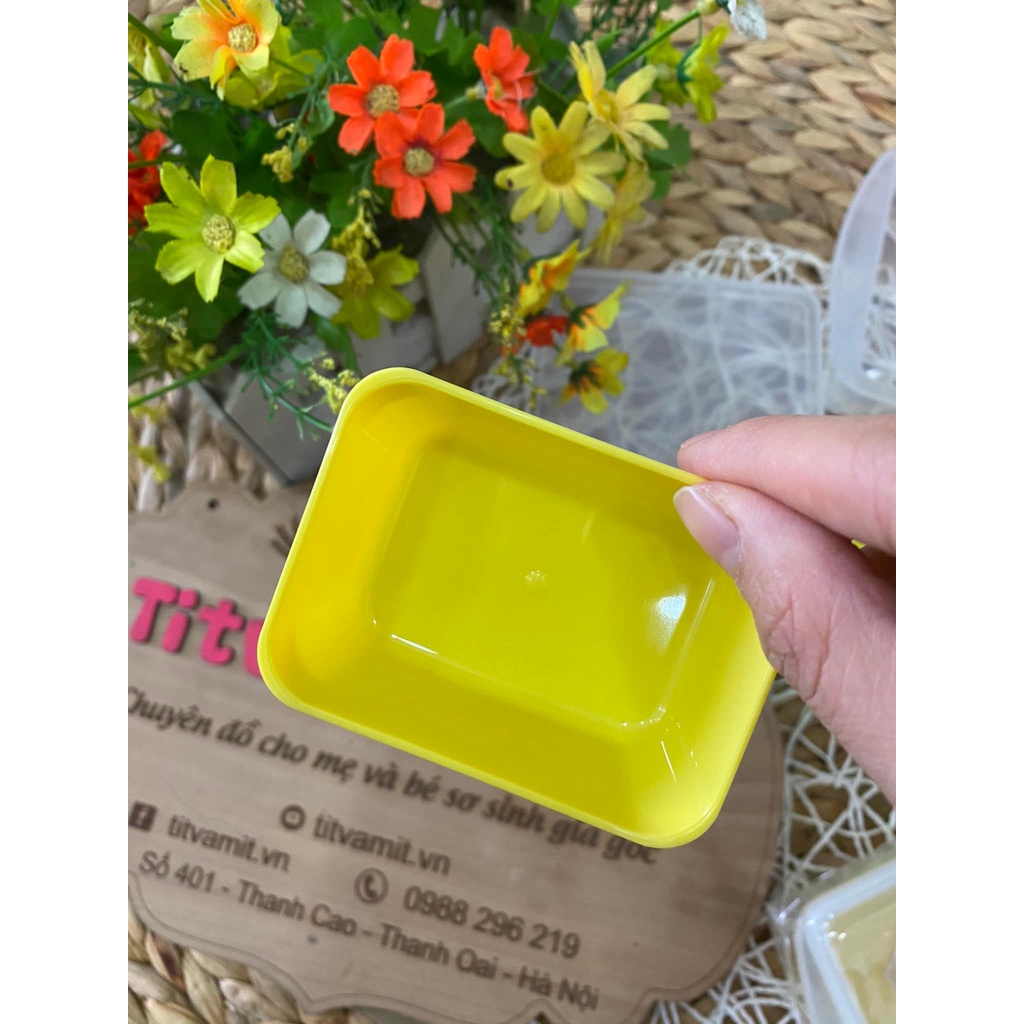 Set 4 hộp trữ đông, hộp trữ đông ăn dặm có nắp cho bé