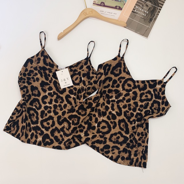 [ Mã WASTAPR giảm 10K đơn 50K] BÁN SỈ ÁO 2 DÂY CỔ V HỌA TIẾT DA BÁO | BigBuy360 - bigbuy360.vn