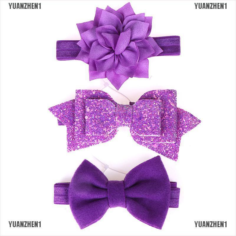 [YUANZHEN1] Set 3 Băng Đô Hoa Cho Bé Gái Sơ Sinh