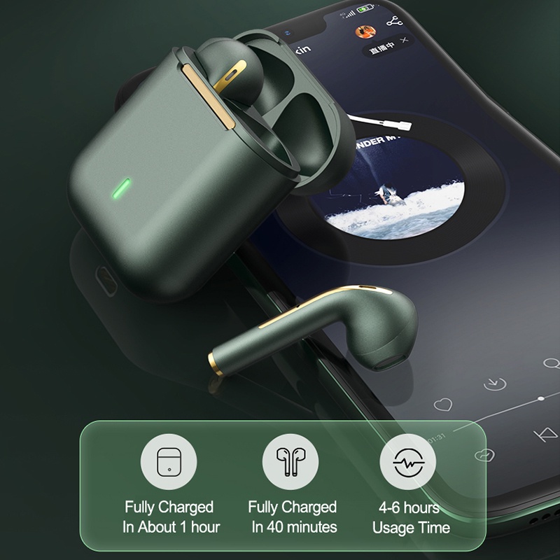 Tai Nghe Không Dây bluetooth 5.0 TWS J18 Điều Khiển Cảm Ứng Âm Thanh Nổi Kép Có Mic Mới