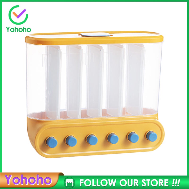 Hộp đựng gạo hạt ngũ cốc chia ngăn khô gắn tường cho nhà bếp