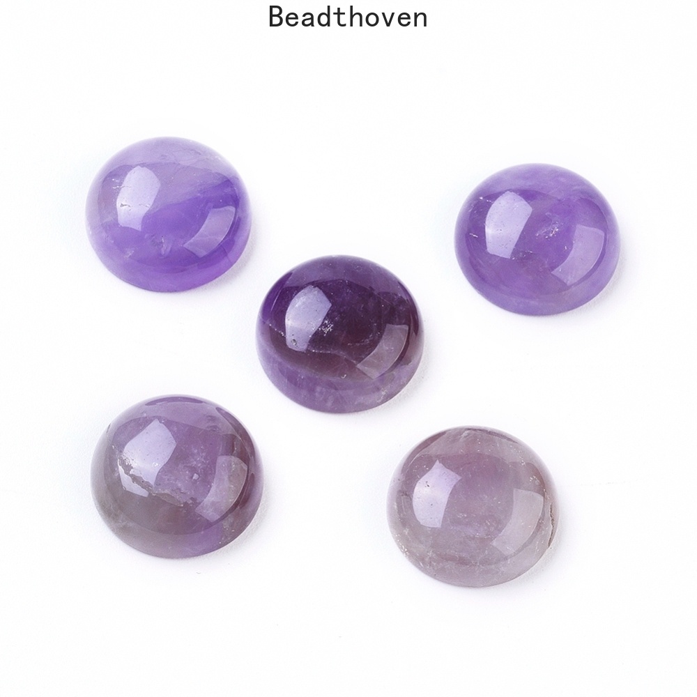 2 Cái Cabochons Nửa Tròn 14x6mm