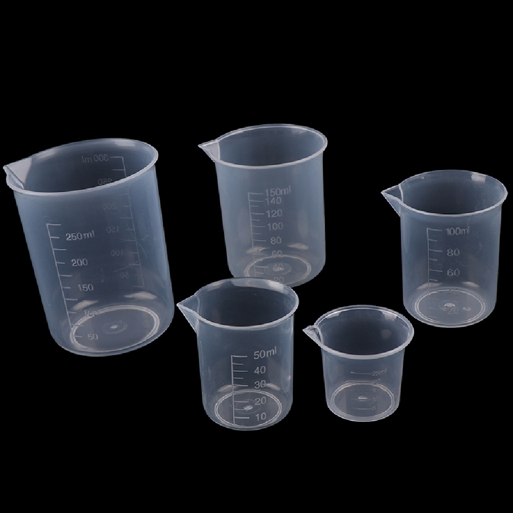 Set 2 cốc đo lường bằng nhựa PP trong suốt an toàn tiện dụng cho nhà bếp
