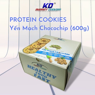 Bánh cookies protein, bánh quy ăn kiêng KD Shop vị yến mạch chocochip 600g