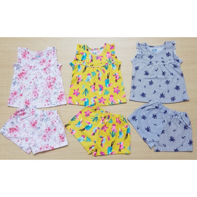Combo bộ bé gái H&M
