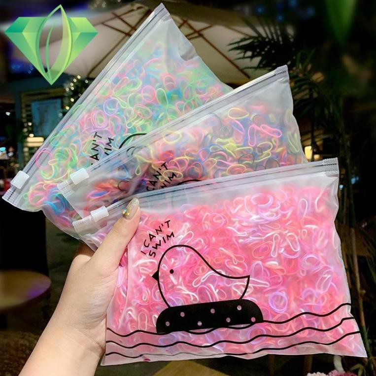 Dây Buộc Tóc SOLANO Dây Chun Buộc Tóc Set 1000 Chun Buộc Tóc Màu Sắc Cho Bé Gái FA-001286