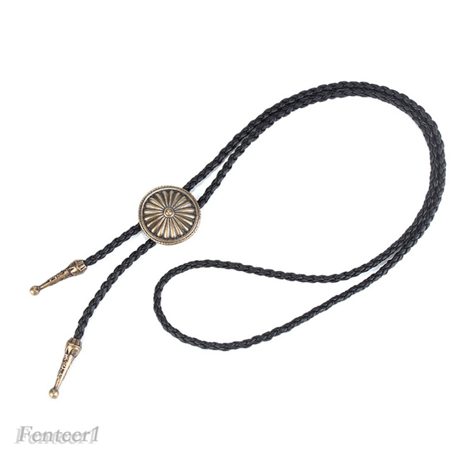 [Fenteer1] (Fenteer 1) Cà Vạt Da Cao Bồi Tây Màu Đồng Cá Tính Làm Quà Tặng Cho Nam Và Nữ