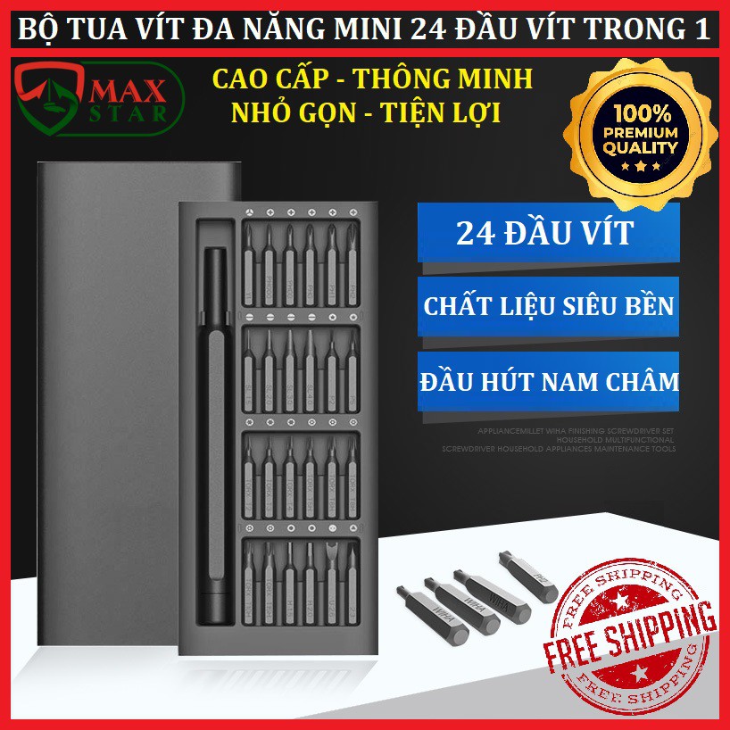 Bộ tô vít đa năng mini 24 đầu cao cấp siêu bền Tô vít sửa điện thoại YUSU STORE