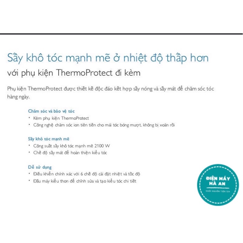 Máy sấy tóc Philips BHD350 /10 - Hàng chính hãng - Bảo hành 24 tháng