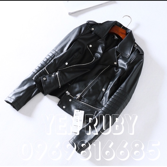 Áo da zara dư xịn