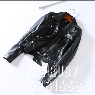 Áo da zara dư xịn