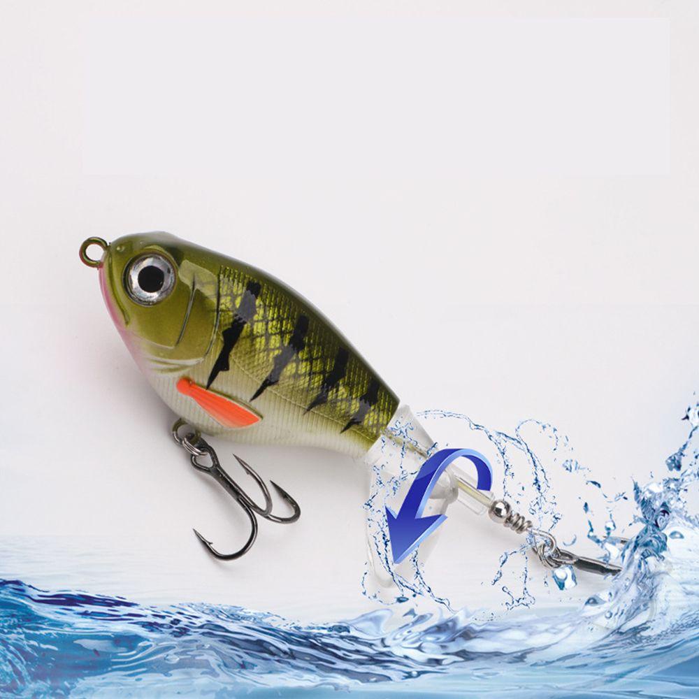 MUVAKO Mồi Câu Cá Giả 2 Móc Xoay Được