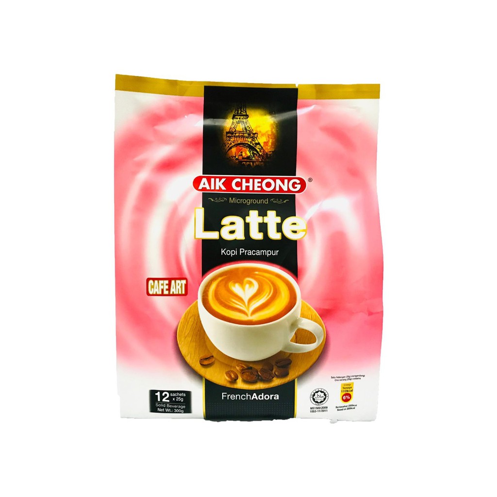 Cà Phê Latte Aik Cheong Latte Cafe Art (12 Gói x 25g)