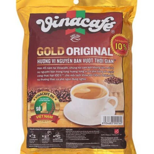 Cafe Hòa Tan 3 In 1 Gold Original Vinacafe - 40 Gói X 20 G