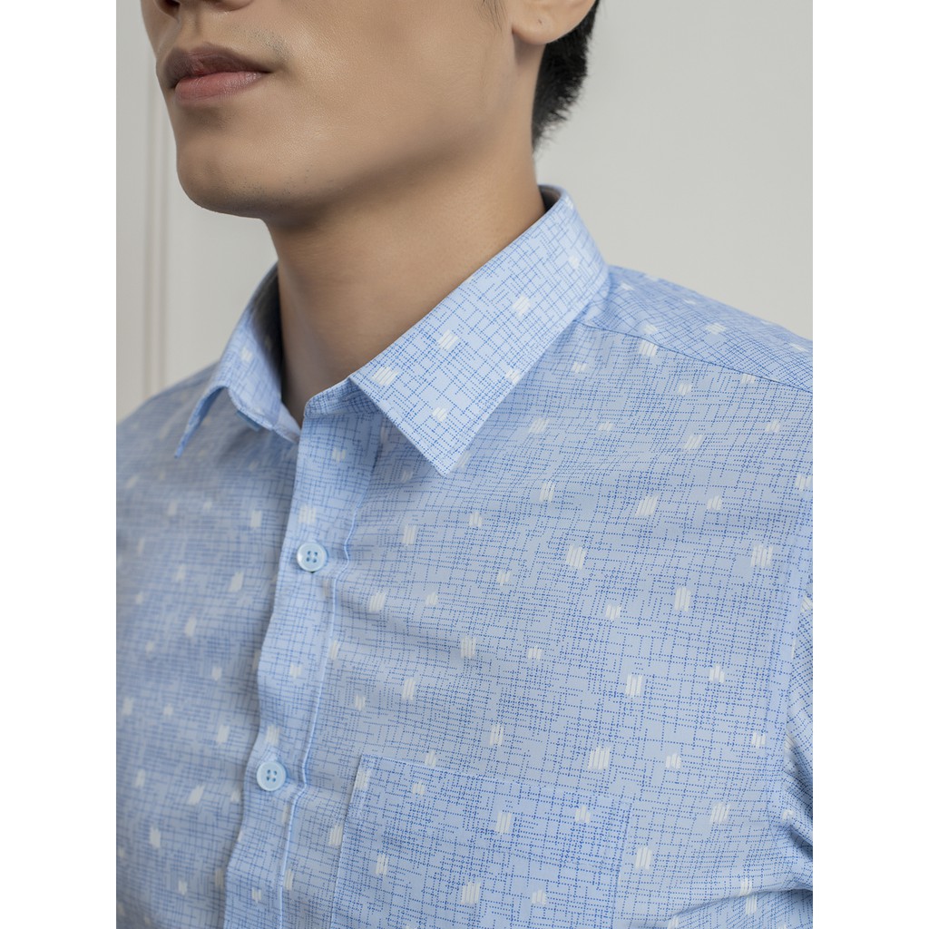 Áo sơ mi nam dài tay ARISTINO họa tiết sược xanh đậm trẻ trung lịch lãm - ALS27909 | BigBuy360 - bigbuy360.vn