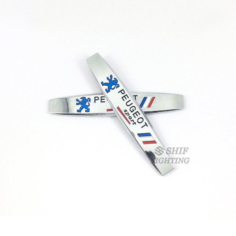 Set 2 hình dán kim loại bảo vệ trang trí xe hơi Peugeot