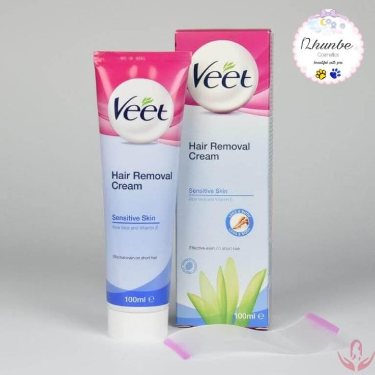 [Mua1 tặng 1] Kem tảy lông Veet | Hair Removal Cream Silk & Fresh | dành cho da nhạy cảm