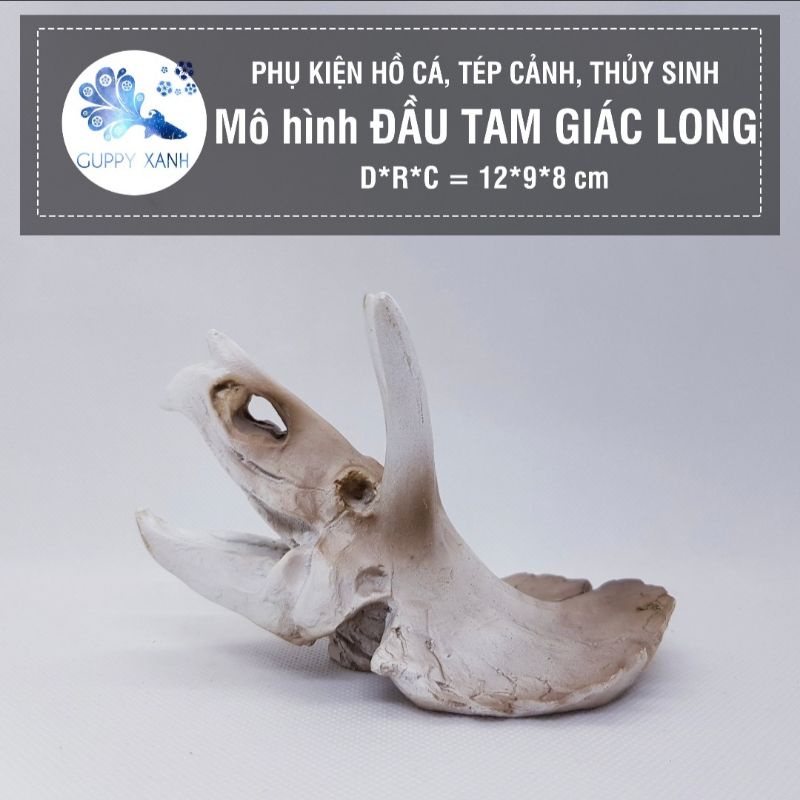 Đồ trang trí đầu lâu rồng trang trí bể cá lóc , hồ thủy sinh
