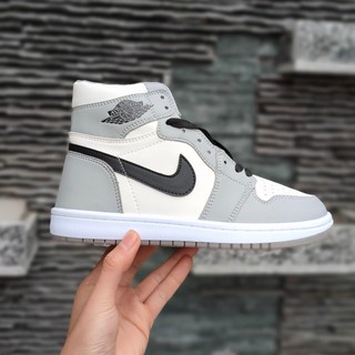 [Full box+bill] Giày Jordan xám vạch đen cao cổ chuẩn xịn full size nam nữ