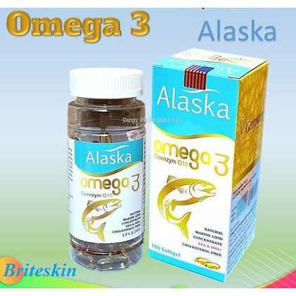 Viên Uống Omega 3 Alaska Giúp Sáng mắt, Bổ Não, Giảm Nguy Cơ Mắc Bệnh Tim Mạch (Hộp 100 Viên)