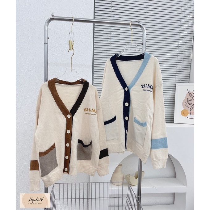 Áo khoác len dày dáng dài rộng len mịn hàng loại một to như hình.