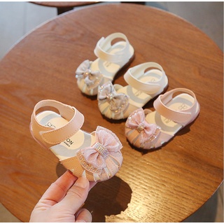 [Xả kho Giá Vốn] Giày Sandal Tập Đi Cho Bé 1 Tuổi, Giày Dép Rọ Đính Nơ Siêu Cưng, Nổi Bật Cho Bé Đến 2 tuổi