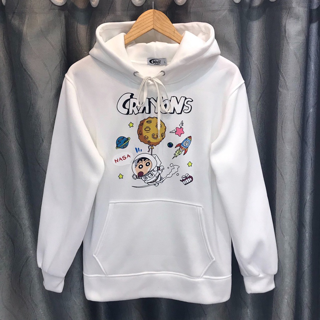 ÁO HOODIE CRAYONS TRẮNG/ VÀNG/ ĐEN ảnh thật