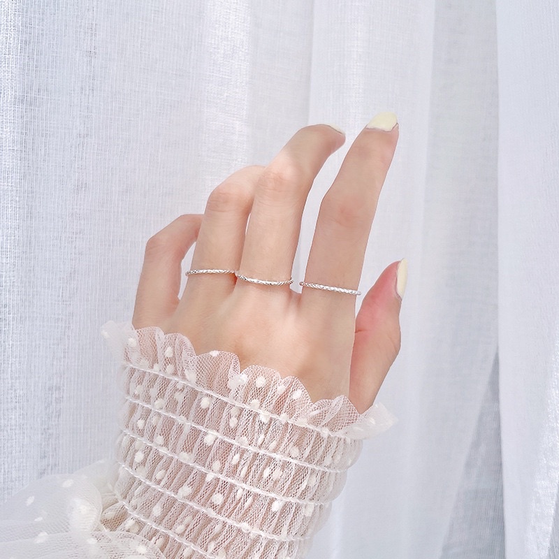 Nhẫn bạc nữ nguyên chất Lavesta thanh lịch, nữ tính, sang trọng SUNR01 Lavesta