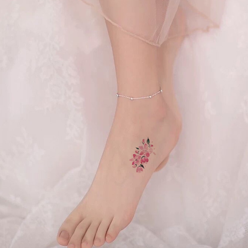 【kifli】Hình xăm dán nhiều mẫu họa tiết hoa xinh xắn dễ thương