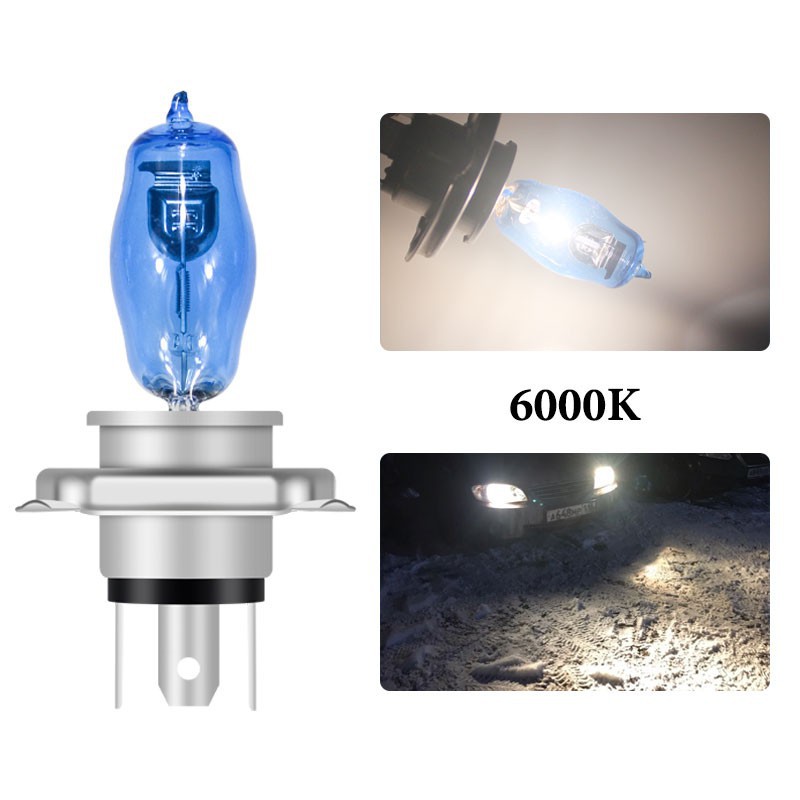 Bộ 2 bóng đèn pha chống sương mù KEVANLY halogen H7 H4 H1 H3 H8 H9 H11 9005 HB3 9006 HB4 3000K 4300K 6000K