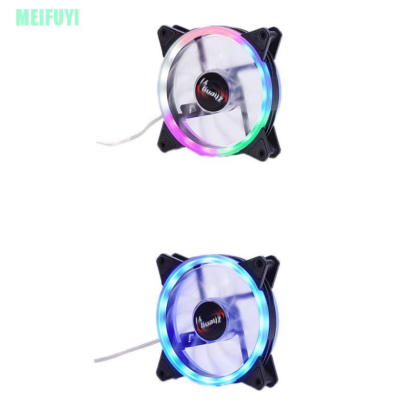 (MEIFUYI) Led Cooling Fan Rgb 12Cm Dc 12V Brushless Cooler For Computer Case Pc Cpu