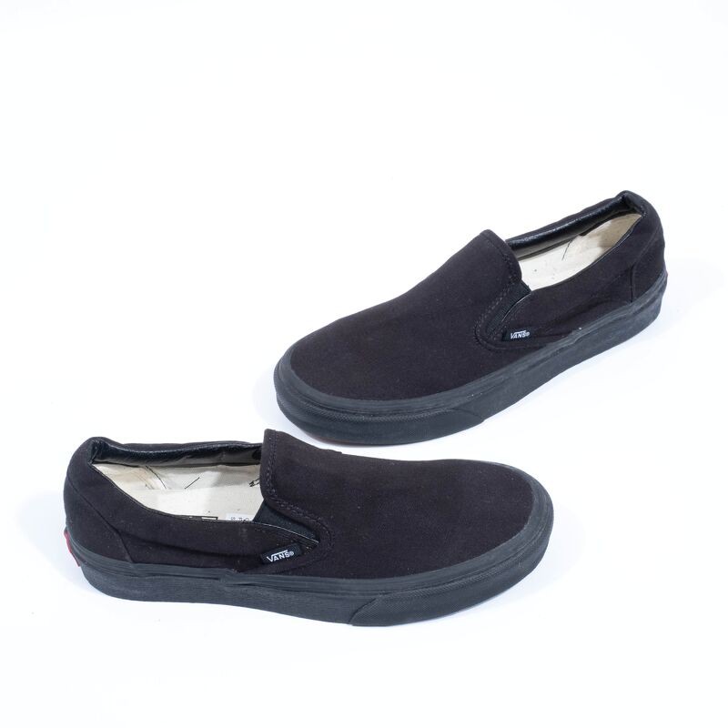 Giày Sneakers Slipon AllBlack Giày Lười Full Đen