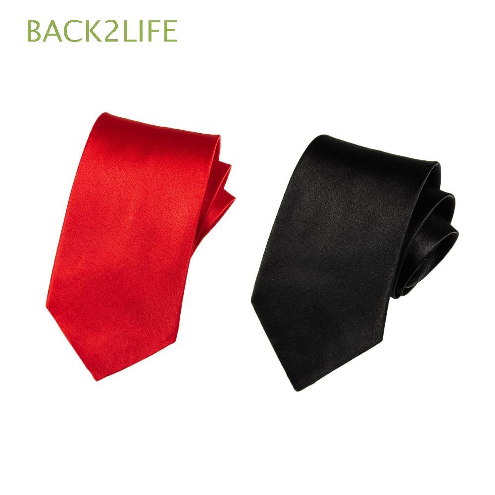 BACK2LIFE Decorative Men Ties Cloth Accessories Formal  Business Ties Solid Classic Ties Formal Wear Accessories Satin Wedding Tie Business Suit Unisex Father Gift Slim Necktie/Multicolor
