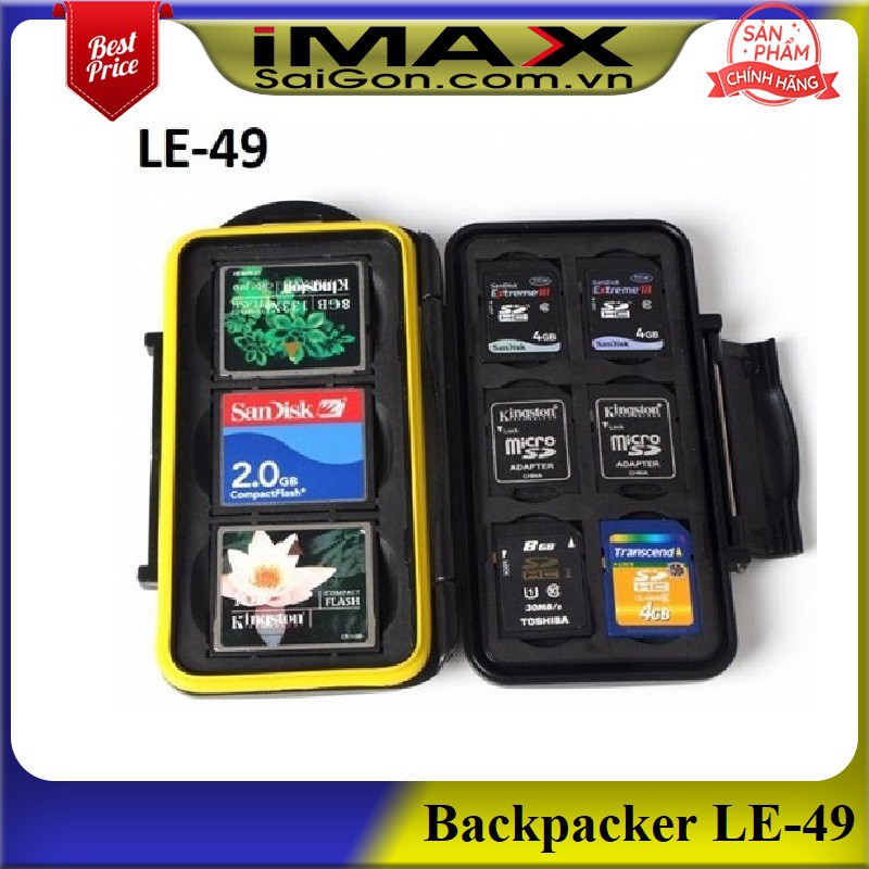 HỘP ĐỰNG THẺ NHỚ BACKPACKER LE-49 ĐỰNG 3CF, 6SD