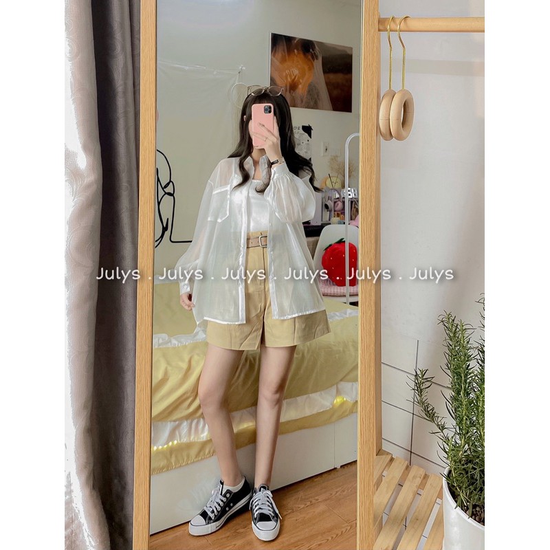 [Mã WASKT304 giảm 15% tối đa 30K đơn 99K] Set áo sơ mi voan tơ (ảnh thật kèm video) | BigBuy360 - bigbuy360.vn