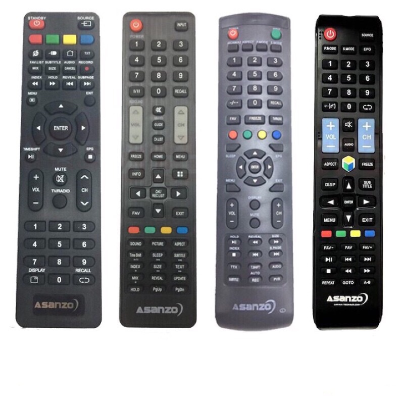 Điều khiển tivi asanzo các loại.