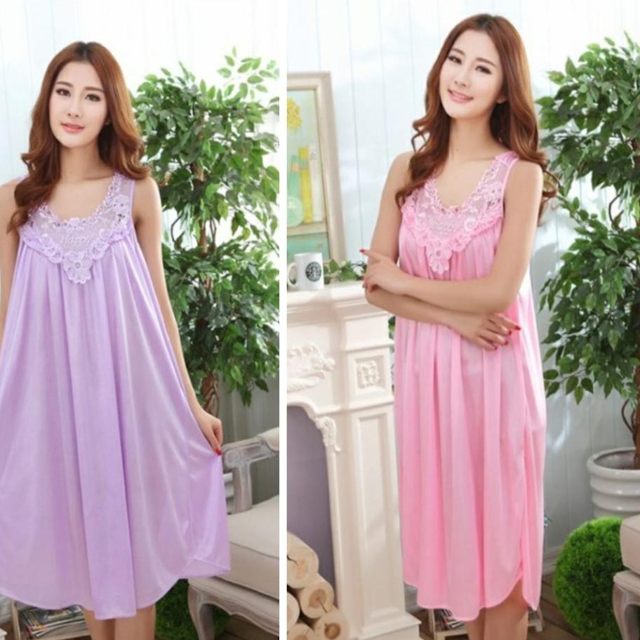 (Miễn Phí Giao Hàng) Áo Choàng Ngủ Mã-764 Px - Satin / Tricot