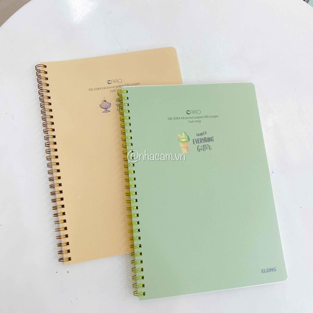 Sổ Lò Xo Kép Pastel 80 Trang 100 GSM Klong Size B5 574 Nhà Cam
