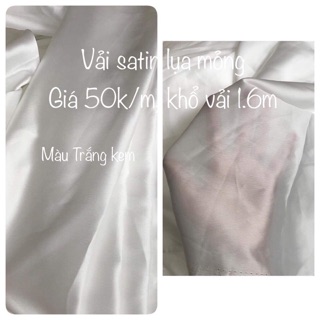 Vải satin lụa mỏng