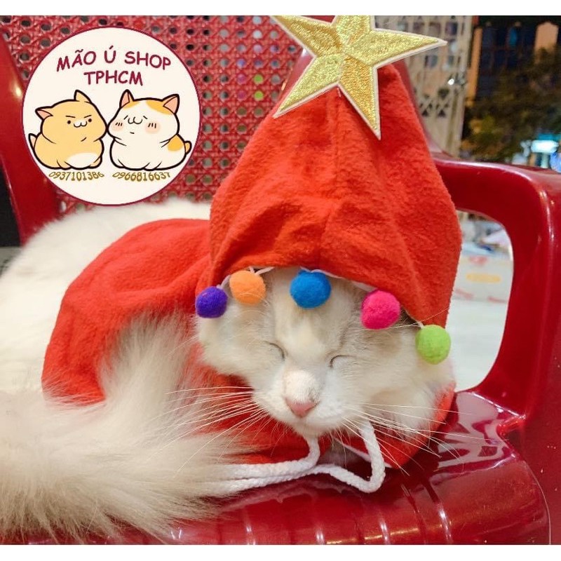 ÁO CHOÀNG NOEL CHO MÈO