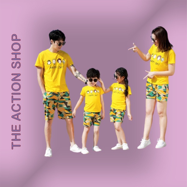Bộ đồ đi biển gia đình Summer Cao cấp mã GD0006v Bin Action
