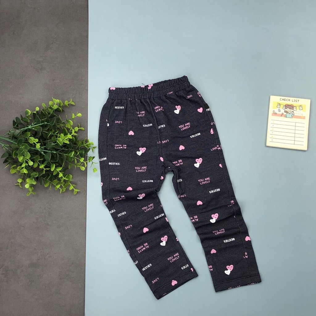 Quần legging giả Jean bé gái size 2-10 -H4500