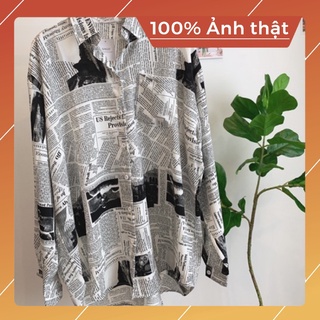 ÁO SƠMI OVERSIZE PHOM RỘNG CHẤT MÁT kèm đai eo