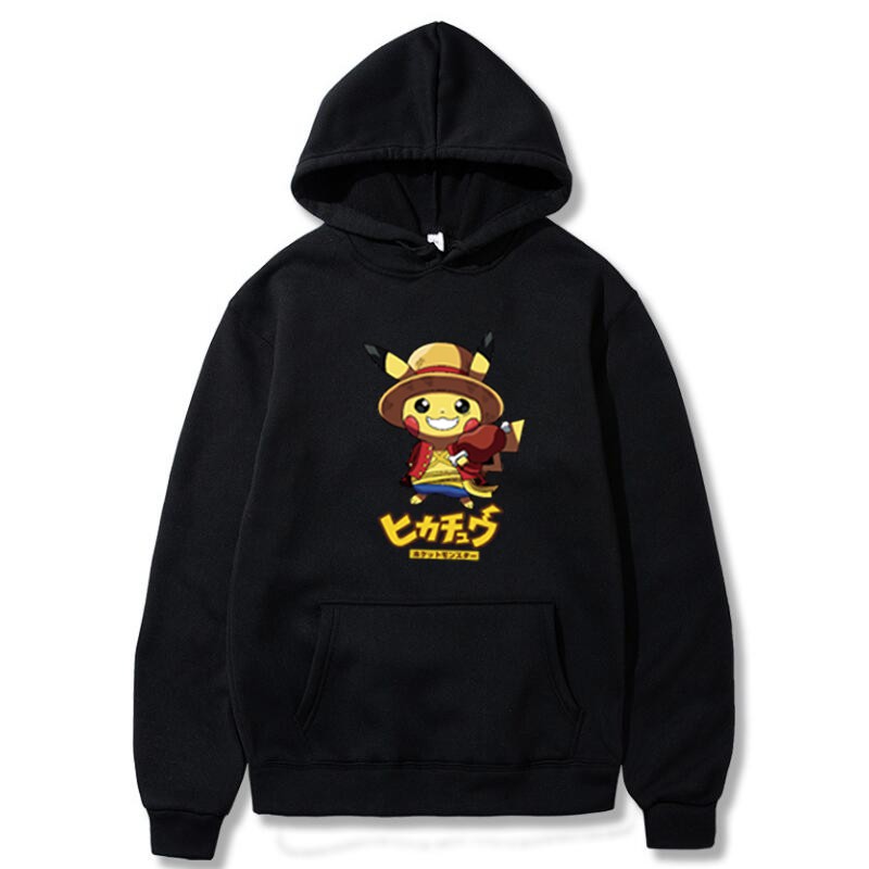 Áo Hoodie Vải Cashmere Dáng Rộng In Hình Thám Tử Lừng Danh Conan Pikachu Thời Trang Mới Cho Nam Và Nữ